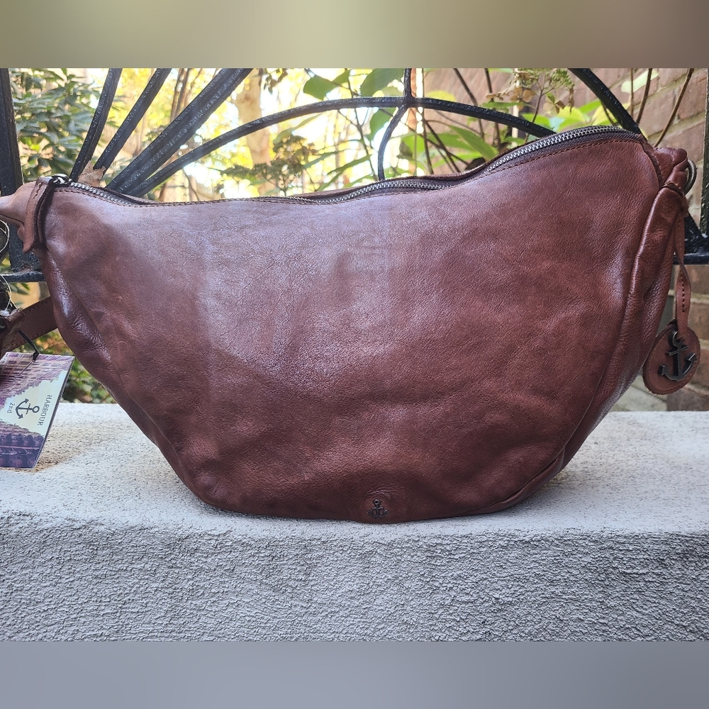 Moonbag “Alva” by Harbor 2nd NWT Cognac Crossbody Shoulder Bag